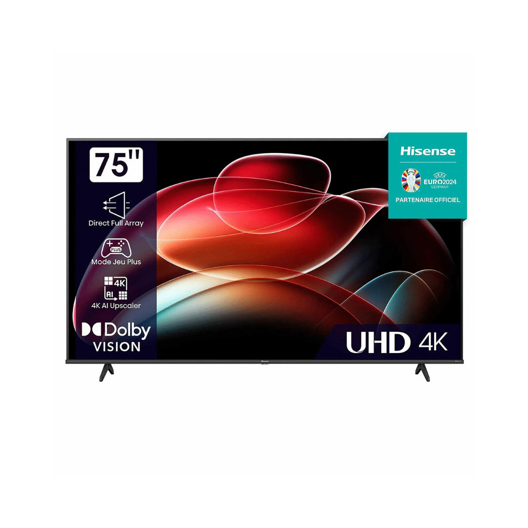 Hisense Televiseur 75 4K Uhd 75A6K — Connecto au Maroc | Connecto.ma